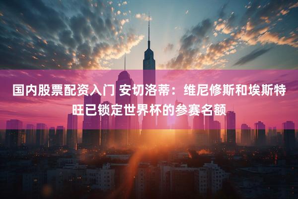 国内股票配资入门 安切洛蒂：维尼修斯和埃斯特旺已锁定世界杯的参赛名额